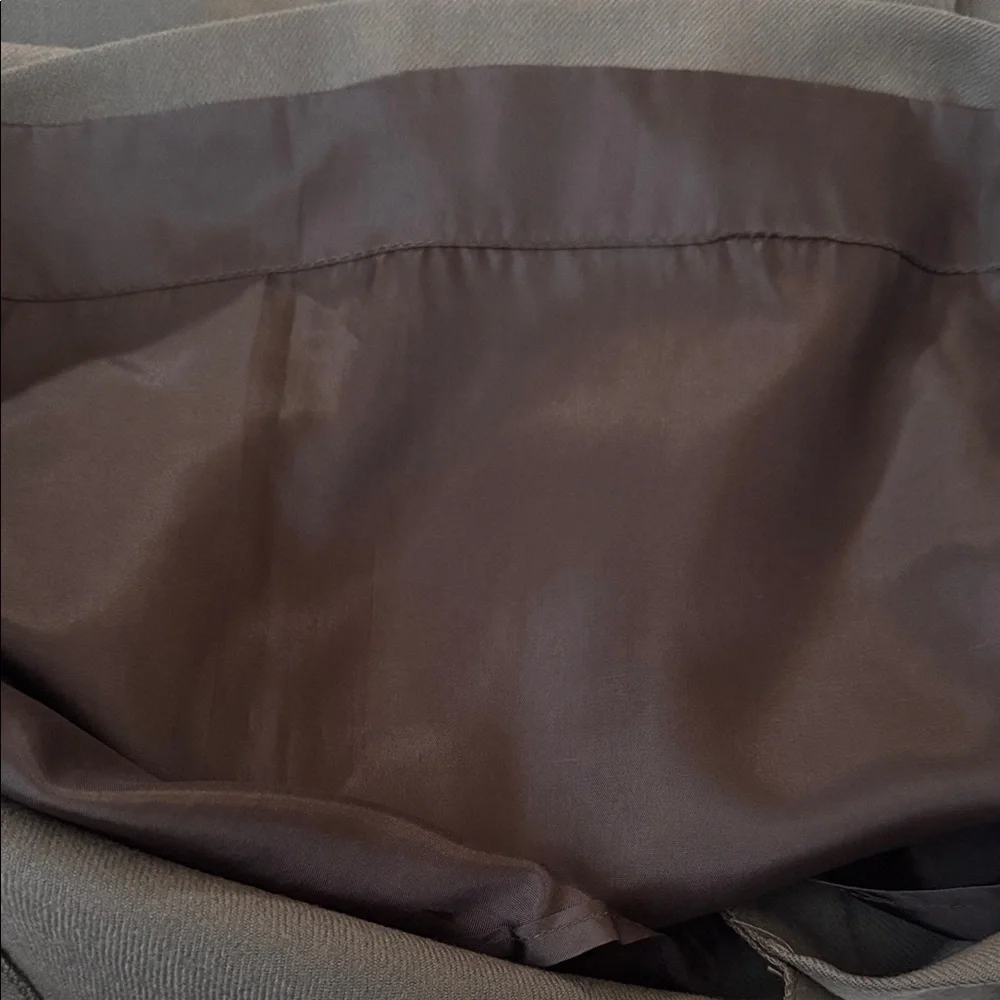 Luisa Spagnoli Elegant Olive Green Wool Pencil Skirt